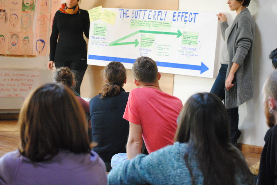 due formatrici tengono un poster con suscritto the butterfly effect The Butterfly Effect: contro ogni forma di razzismo!
