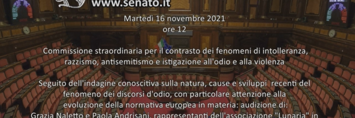 senato audizione lunaria discorsi d'odio