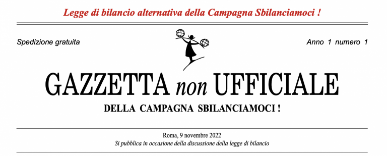 gazzetta non ufficiale Sbilanciamoci!