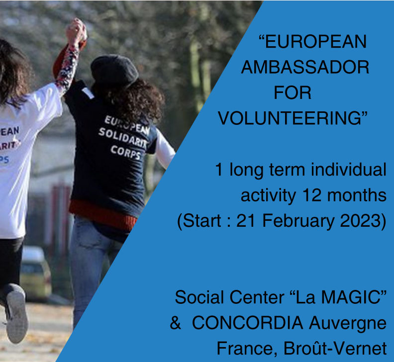European Ambassador for volunteeringmobilità inclusione sociale mobilità inclusione sociale