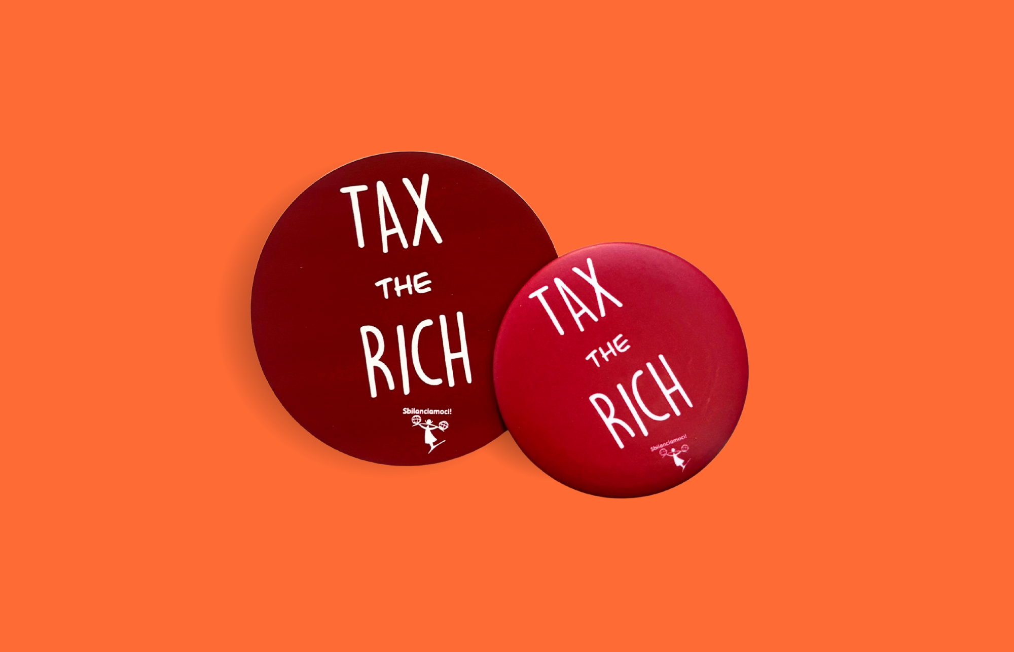 Tax the rich - adesivo e magnete