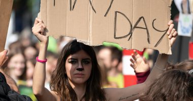 Una manifestante